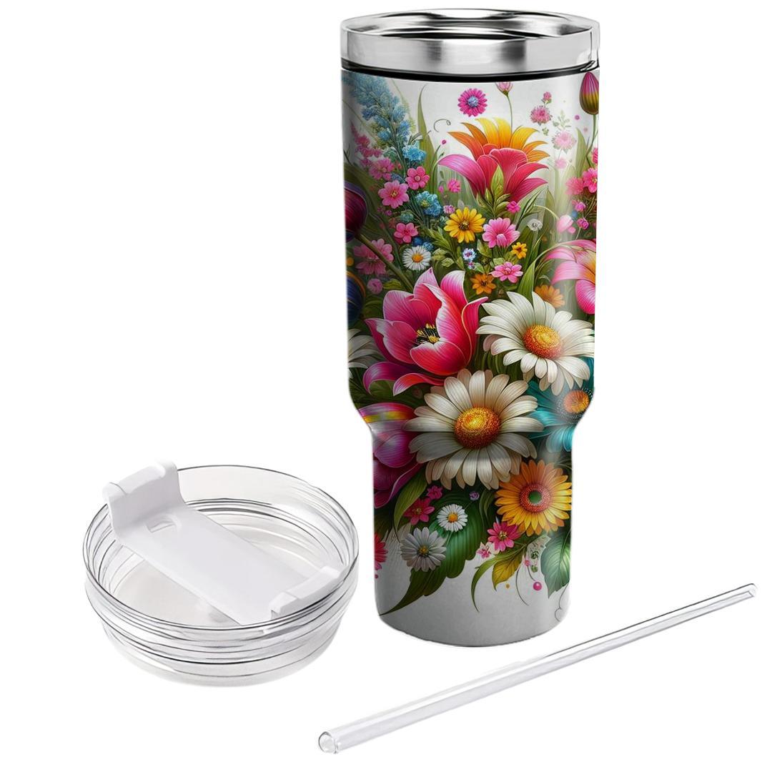 Spring Celebration Bouquet  Tumbler Cups