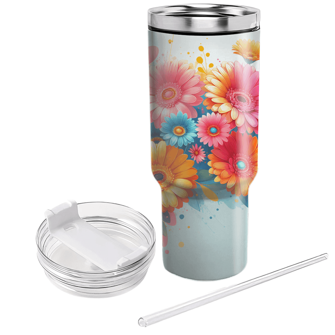 Bright Gerbera Daisies  Custom Tumblers