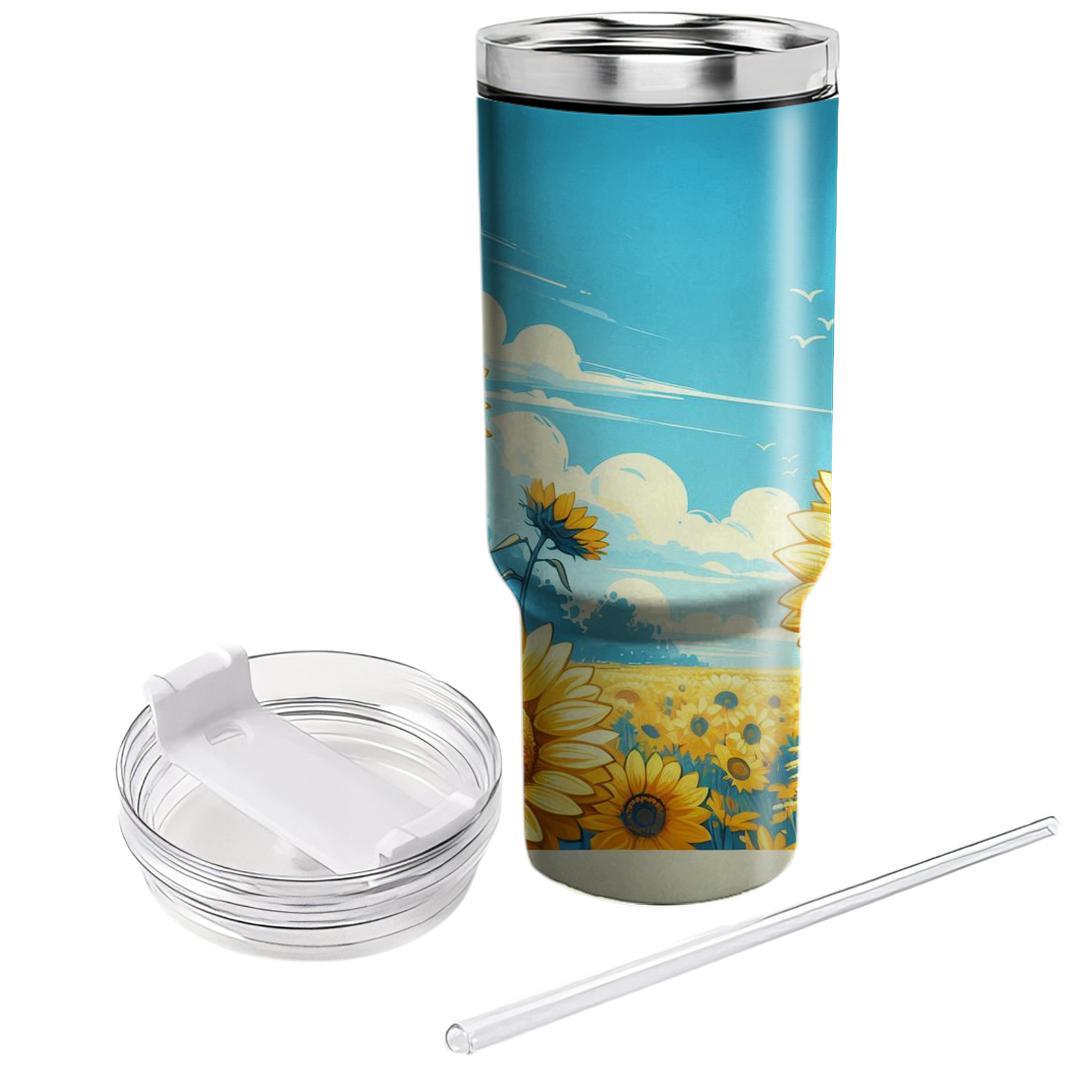 Rural Sunflower Farm  Tumblers For Gifts