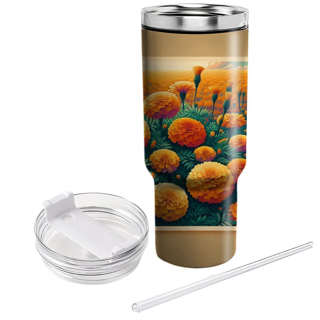 Radiant Marigold Dreamscape  Insulated Tumblers