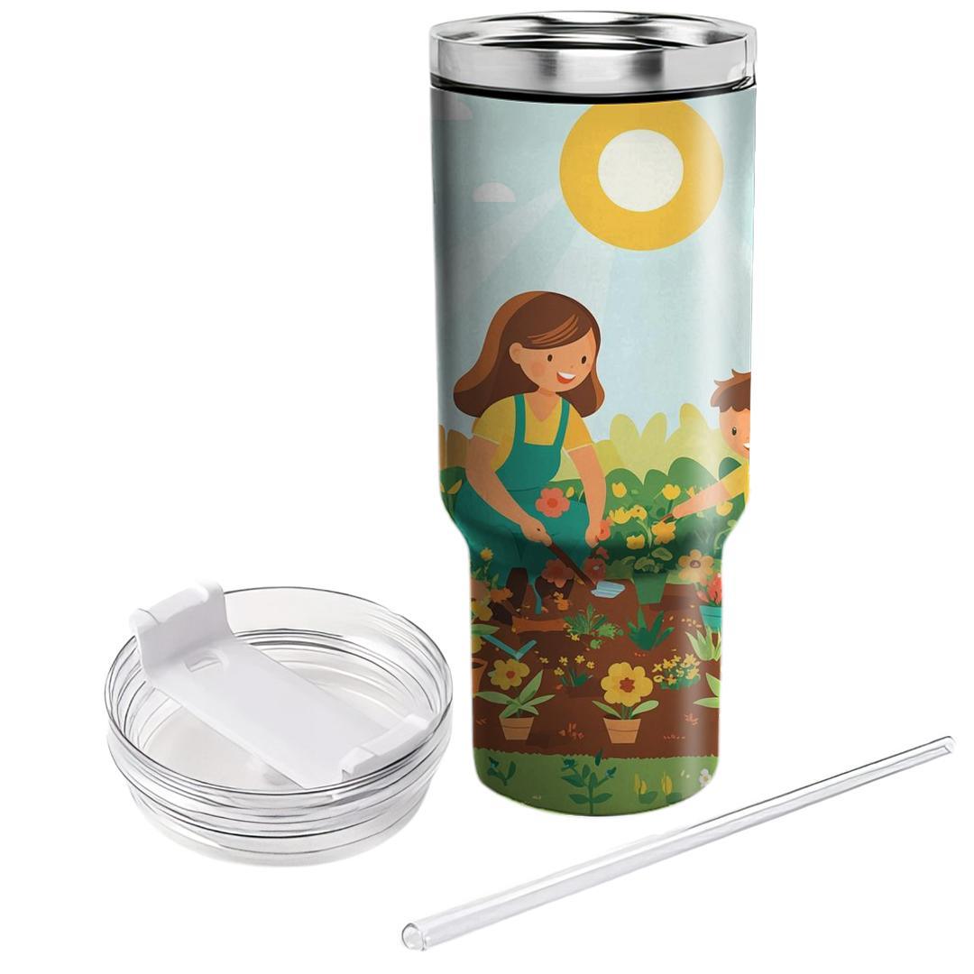 The Garden Of Memories: A Family Planting Day Unique Tumblers