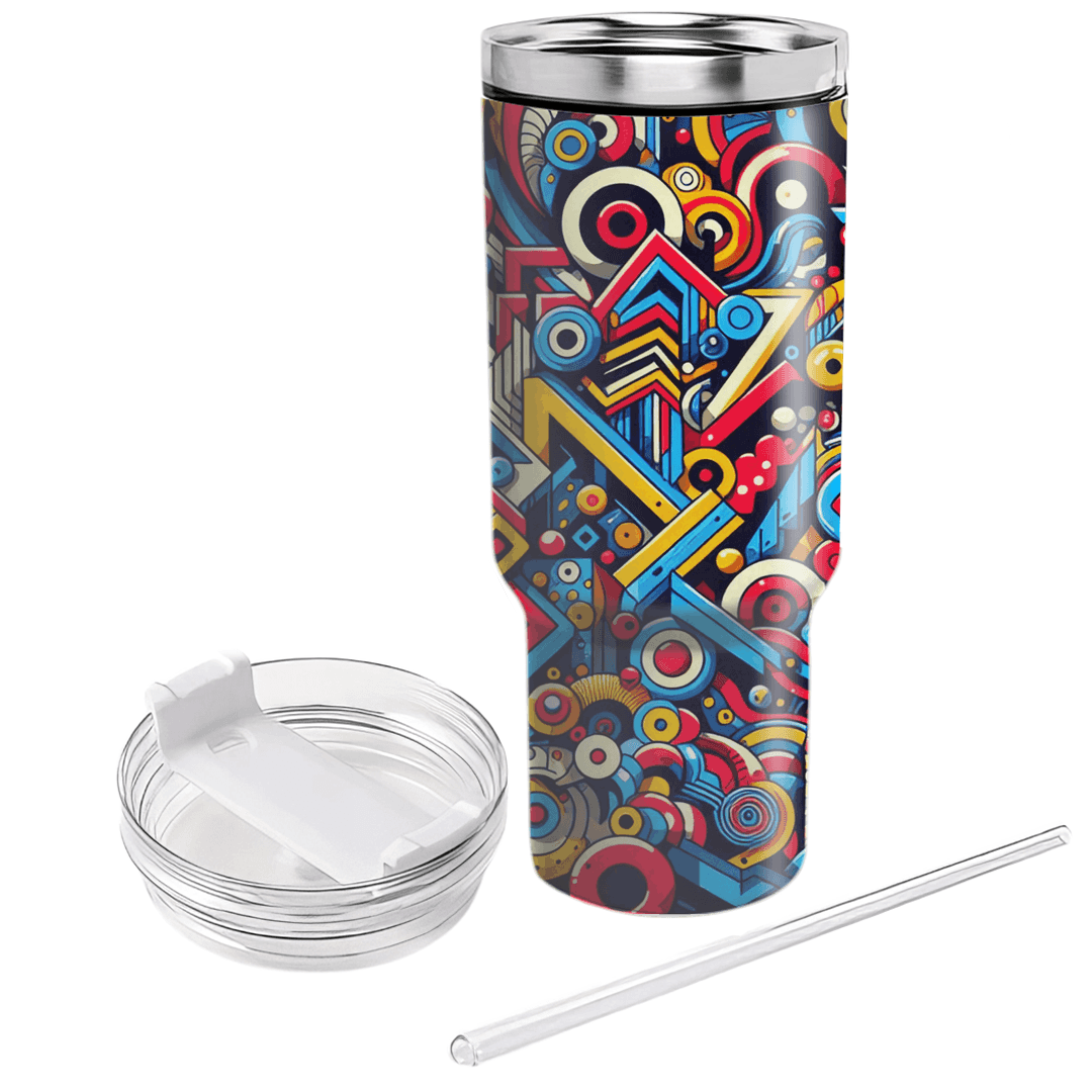 Abstract Retro Shapes  Tumblers For Gifts