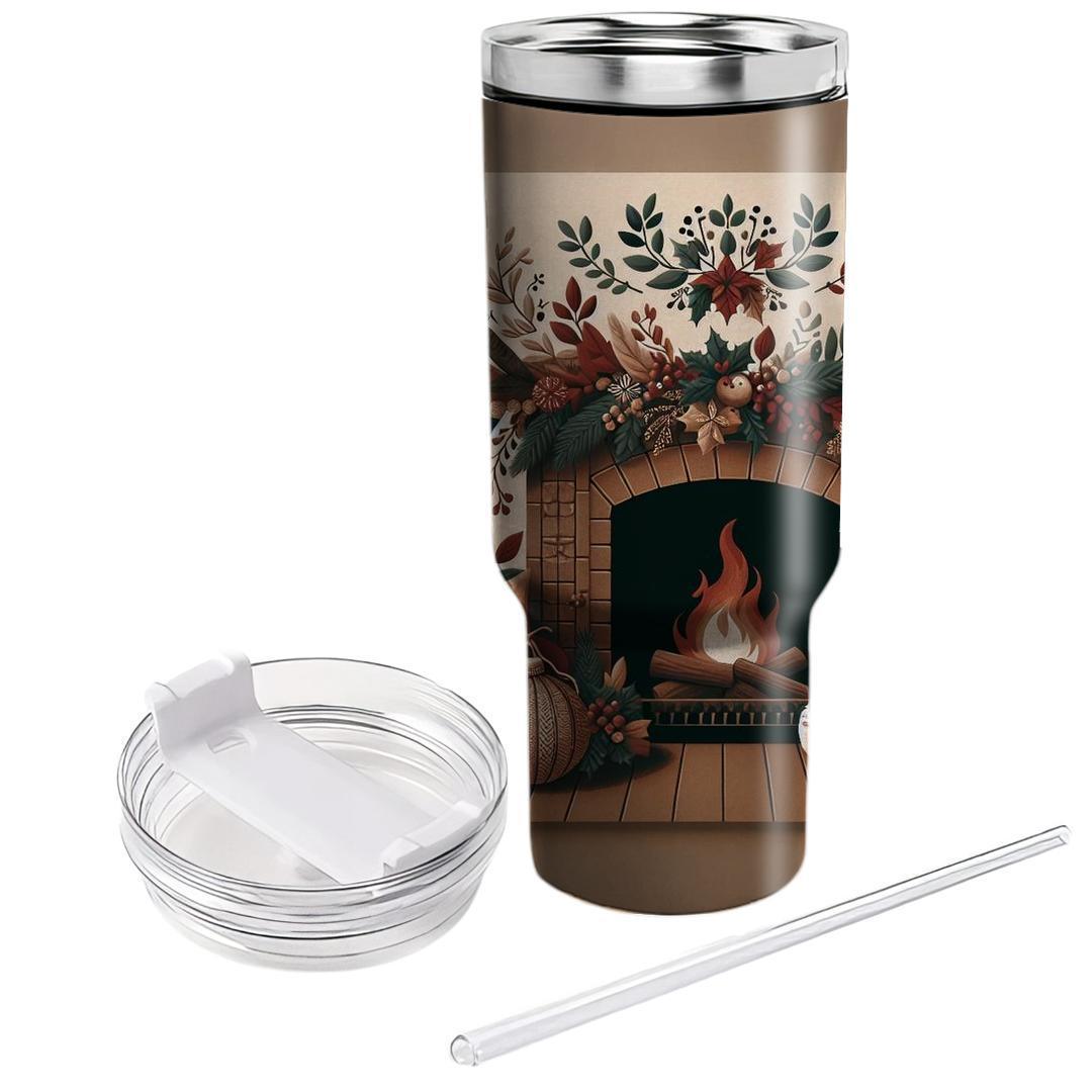 Fires Of Festivity - A Cozy Yule  Tumbler Cups