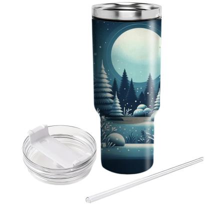 Winter Frosty Woodland  Travel Tumblers