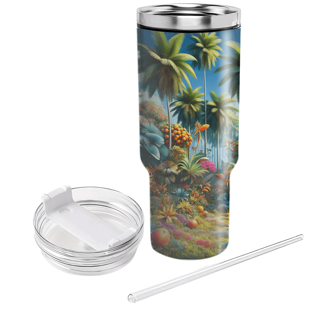 Summer Tropical Retreat  Personalized Tumblers