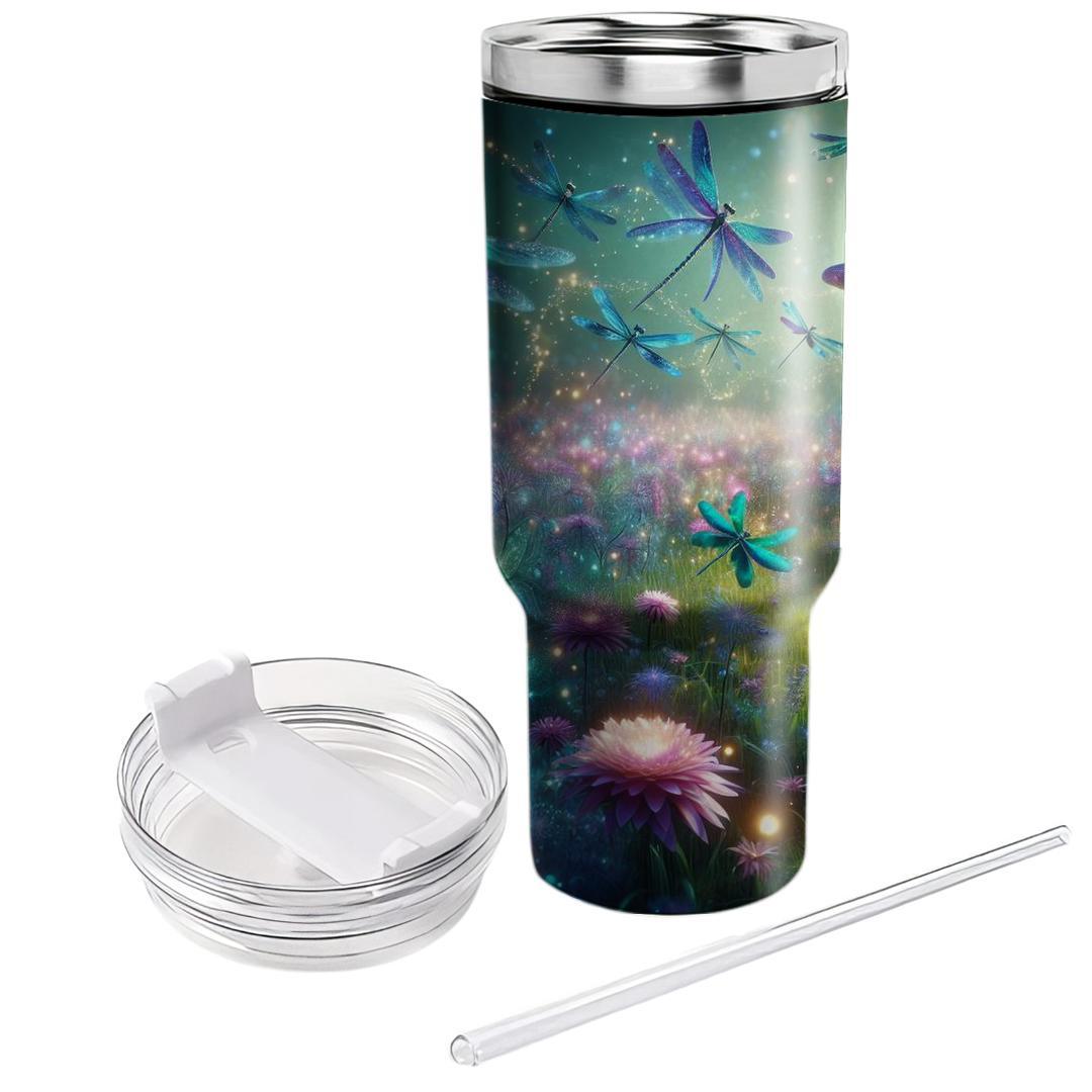 Fantastical Dragonfly Meadow  Travel Tumblers
