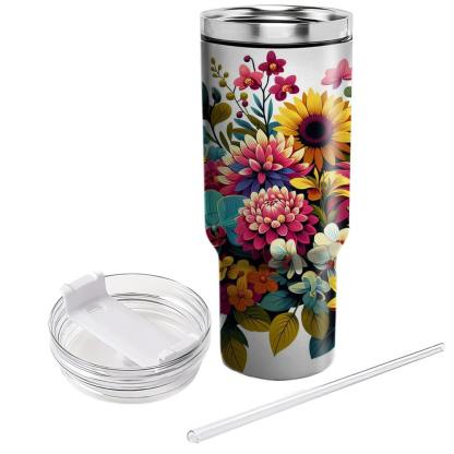 Vivid Floral Fusion  Insulated Tumblers