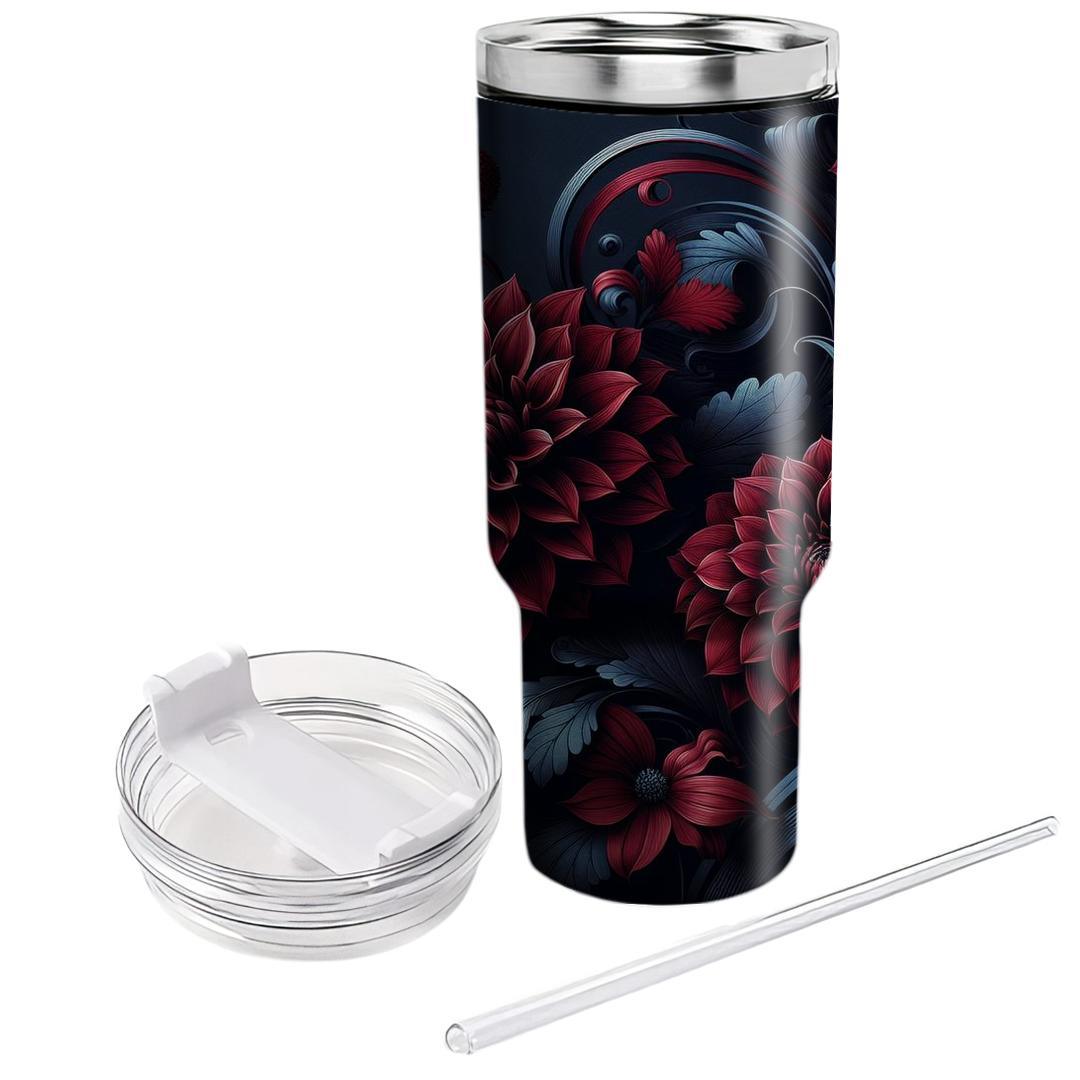 Crimson Dahlia Fantasy  Unique Tumblers