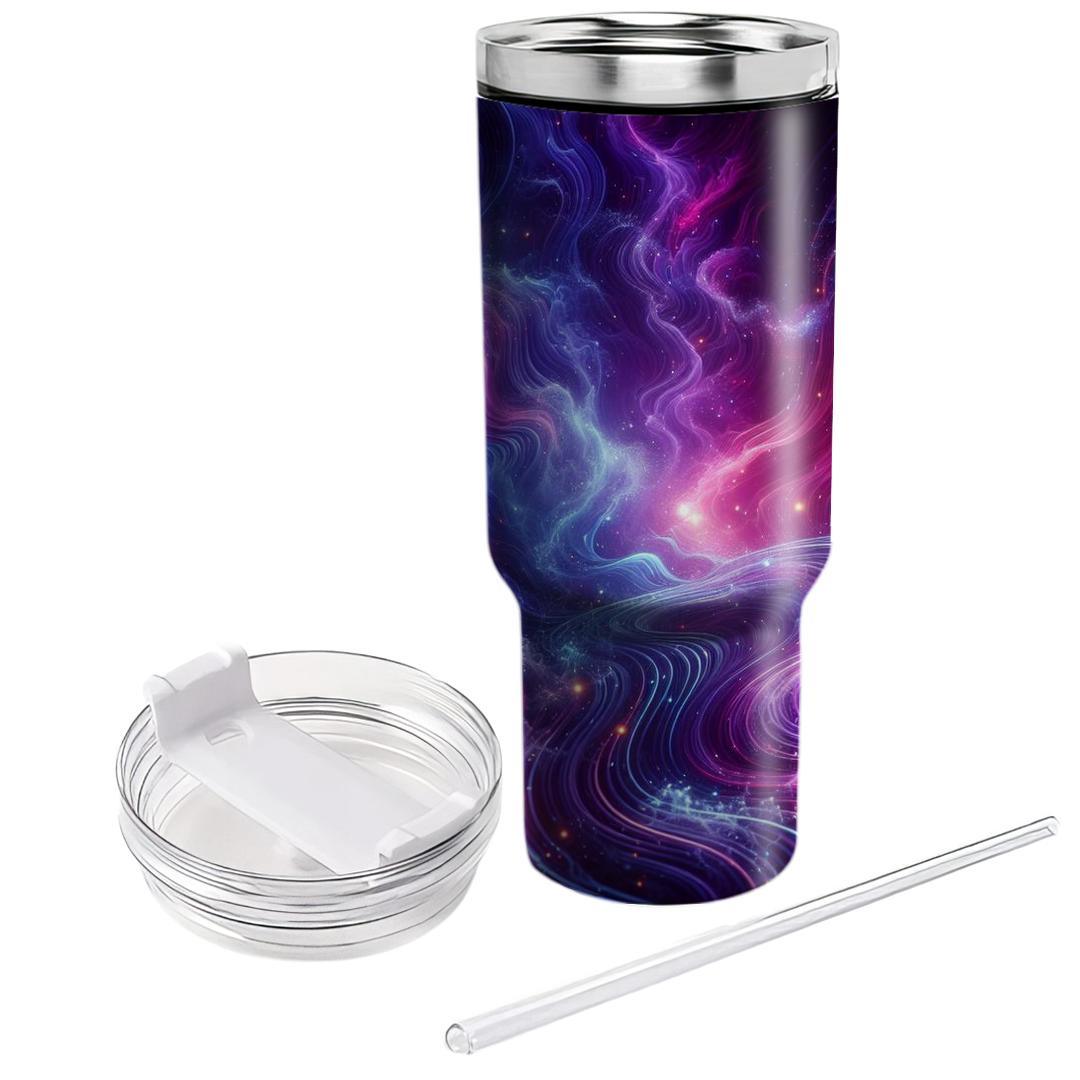 Cosmic Neon Waves  Insulated Tumblers