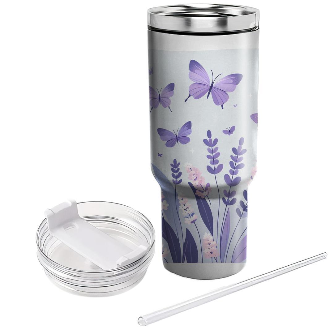 Lavender Butterflies  Unique Tumblers