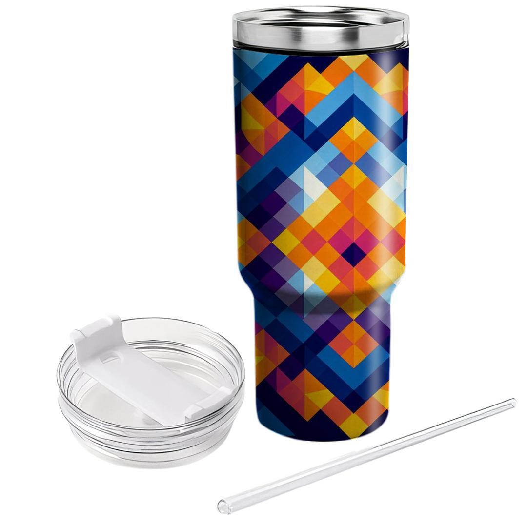 Dynamic Rhombus Spectrum  Insulated Tumblers