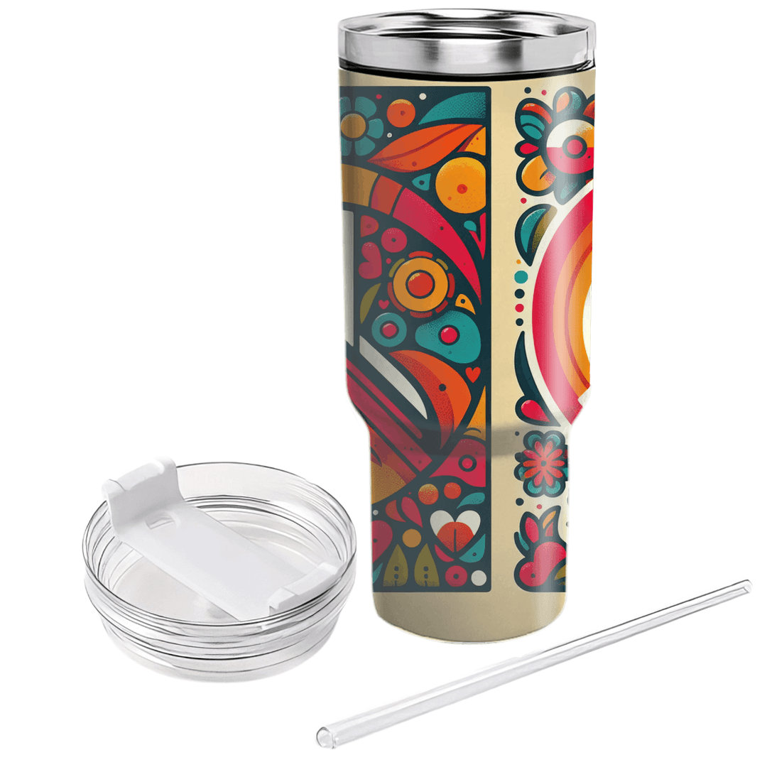 Funky Peace Signs  Custom Tumblers