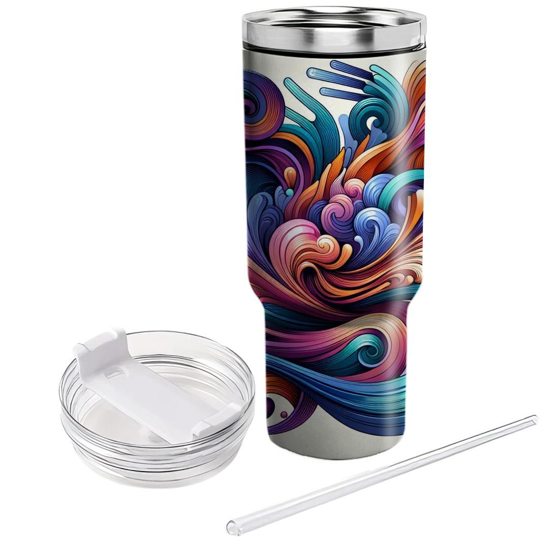 Artful Swirls  Travel Tumblers