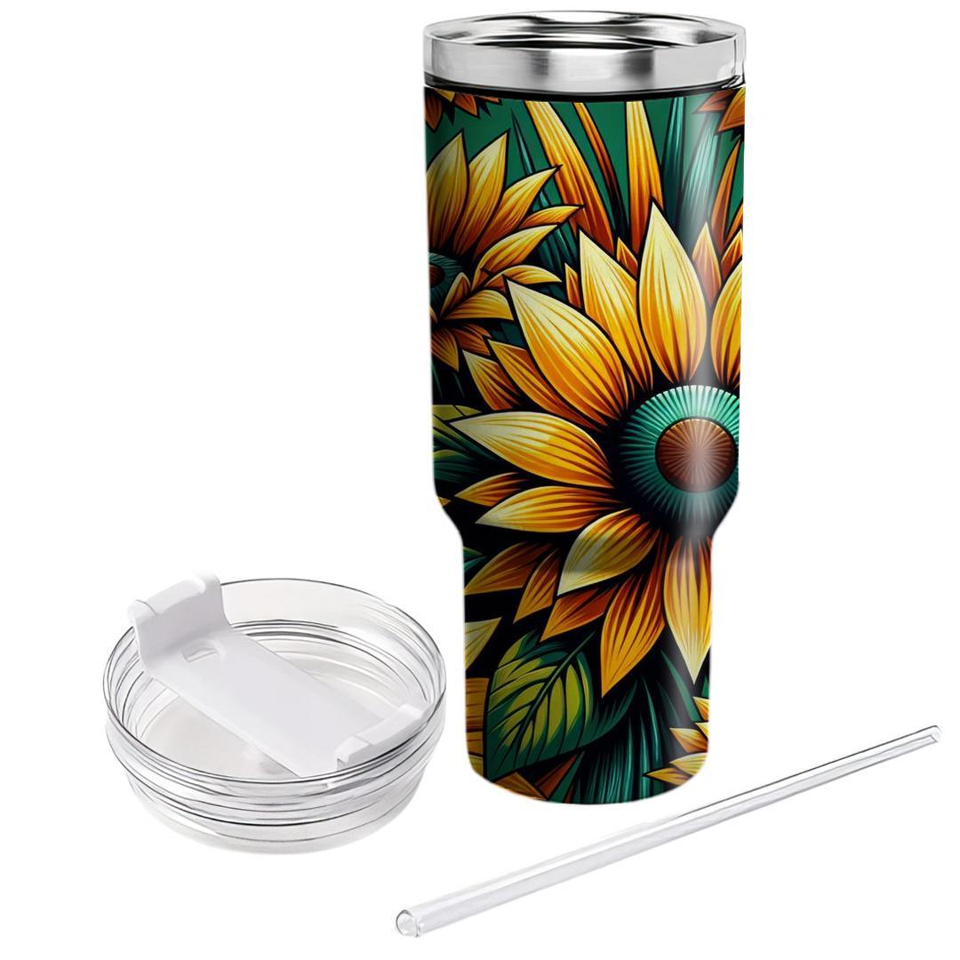 Majestic Sunflower Glory  Decorative Tumblers