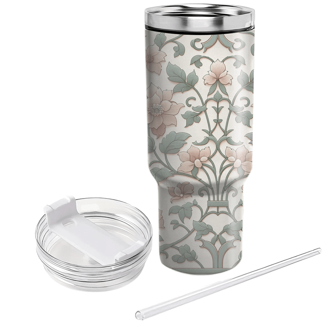 Elegant Floral Trellis Custom Tumblers