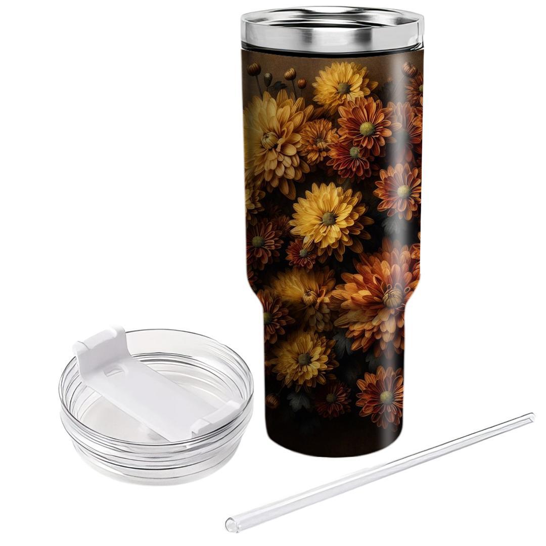 Golden Chrysanthemum  Unique Tumblers