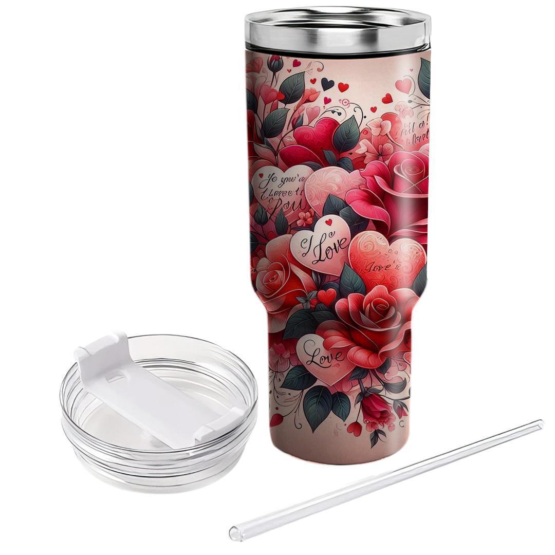 Glow Of Love - Valentine’s Day  Tumblers With Lids
