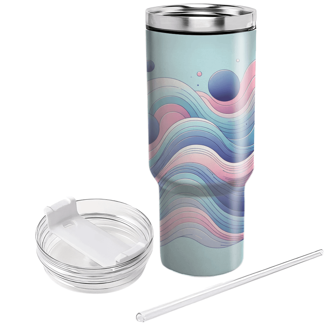 Chic Pastel Waves  Personalized Tumblers