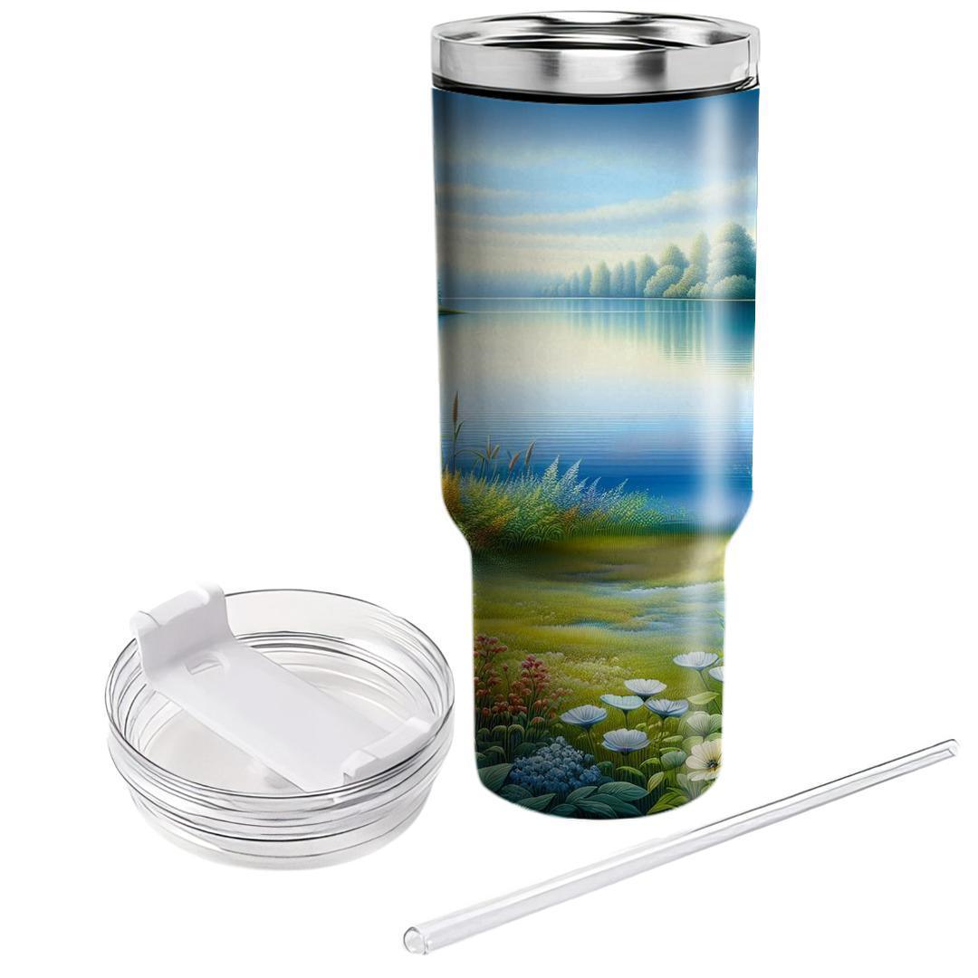 Serene Summer Lake  Tumblers With Lids