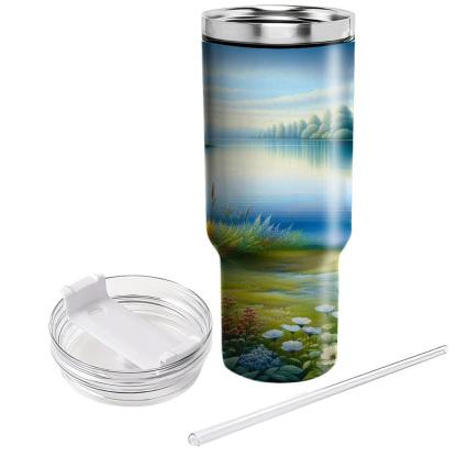 Serene Summer Lake  Tumblers With Lids