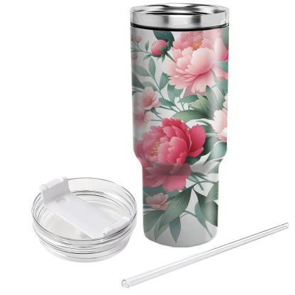 Charming Peony Garden  Tumblers With Lids