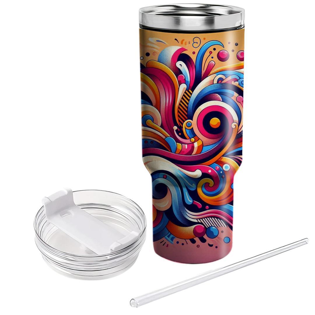 Colorful Swirl  Unique Tumblers
