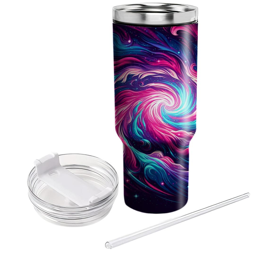 Cosmic Neon Tides  Personalized Tumblers