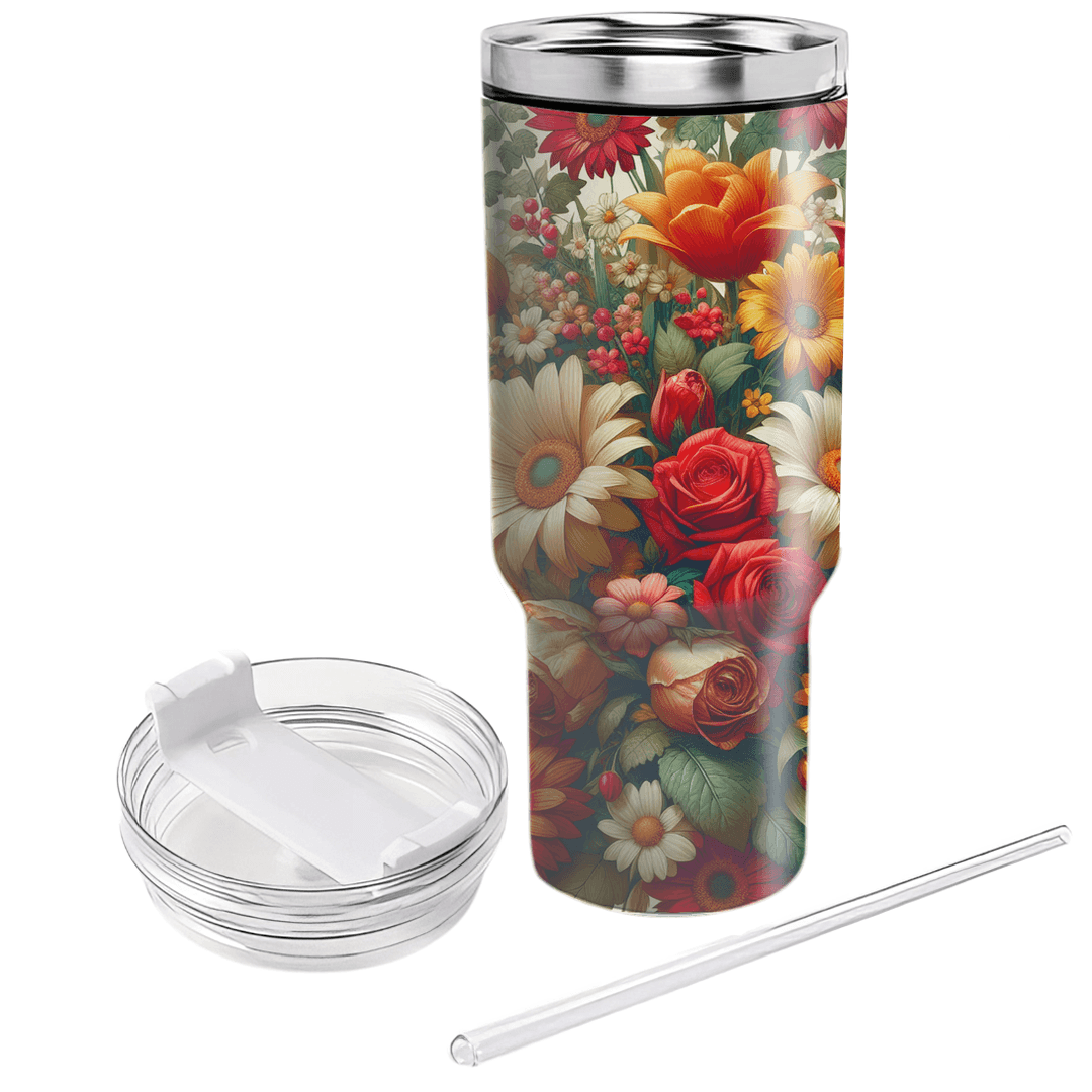 Bountiful Blooms  Tumblers With Lids
