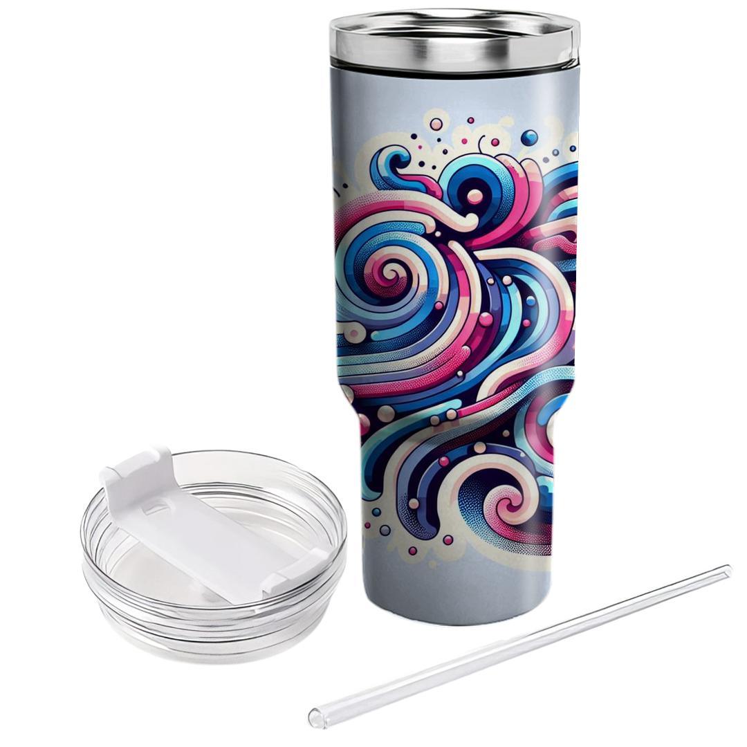 Dynamic Swirling Dots  Travel Tumblers