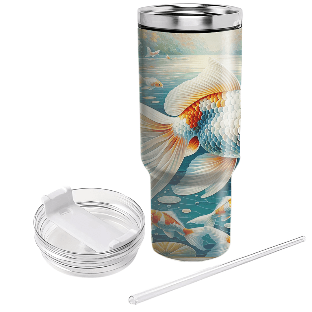 Radiant Goldfish Pond  Tumblers With Lids