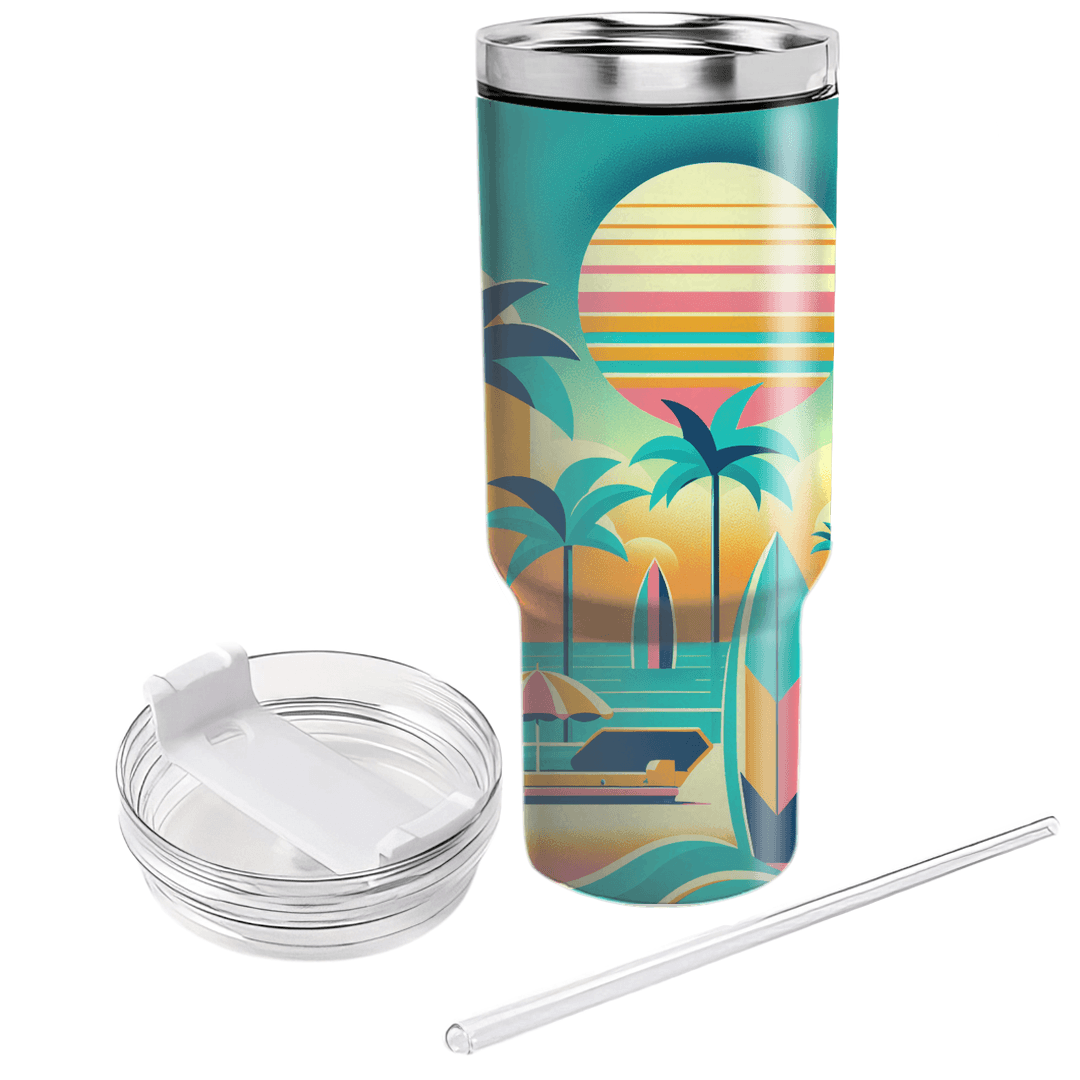 Retro Beach  Tumbler Cups