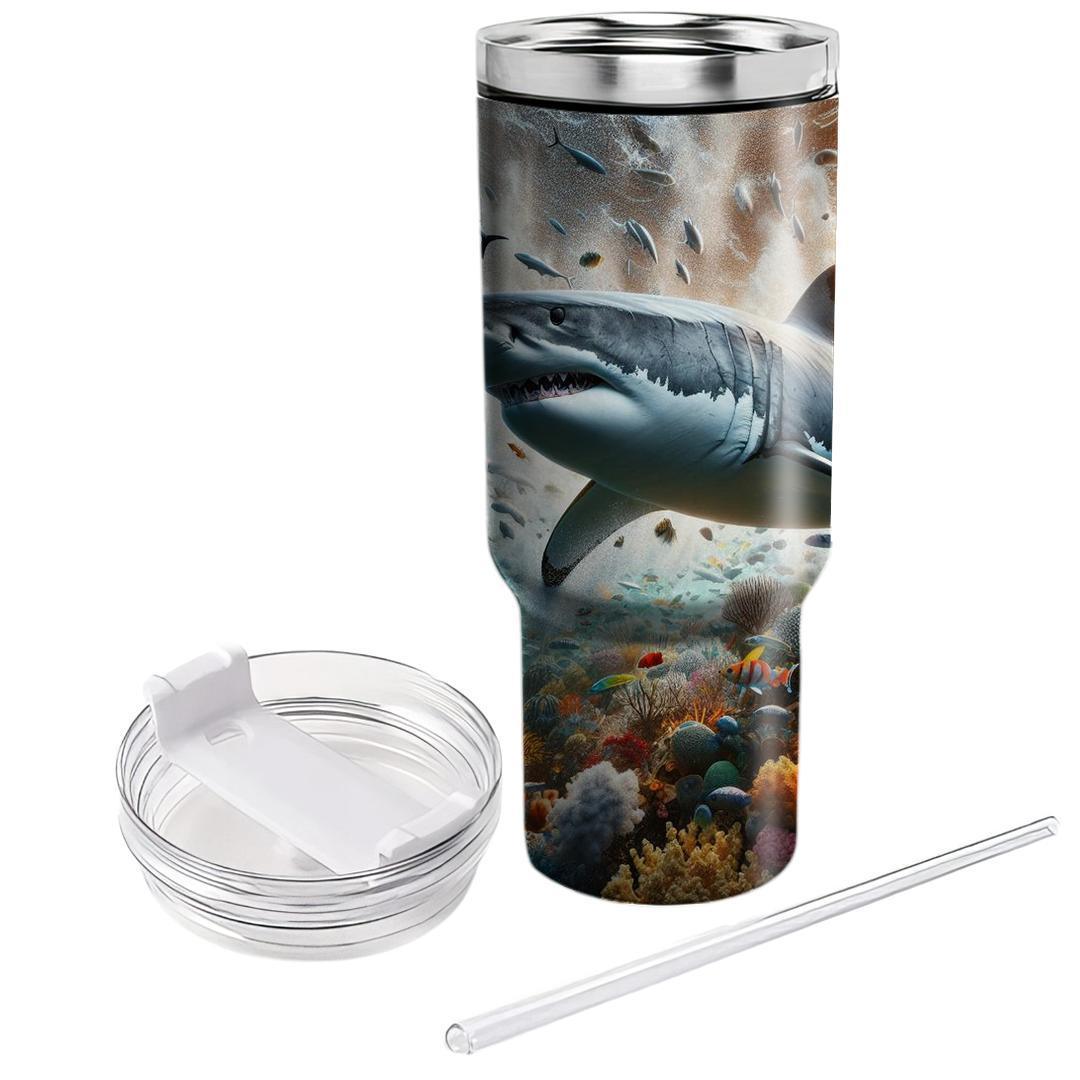 Fierce Shark Adventure  Travel Tumblers