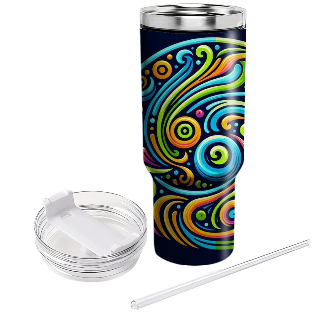 Groovy  Swirls  Decorative Tumblers