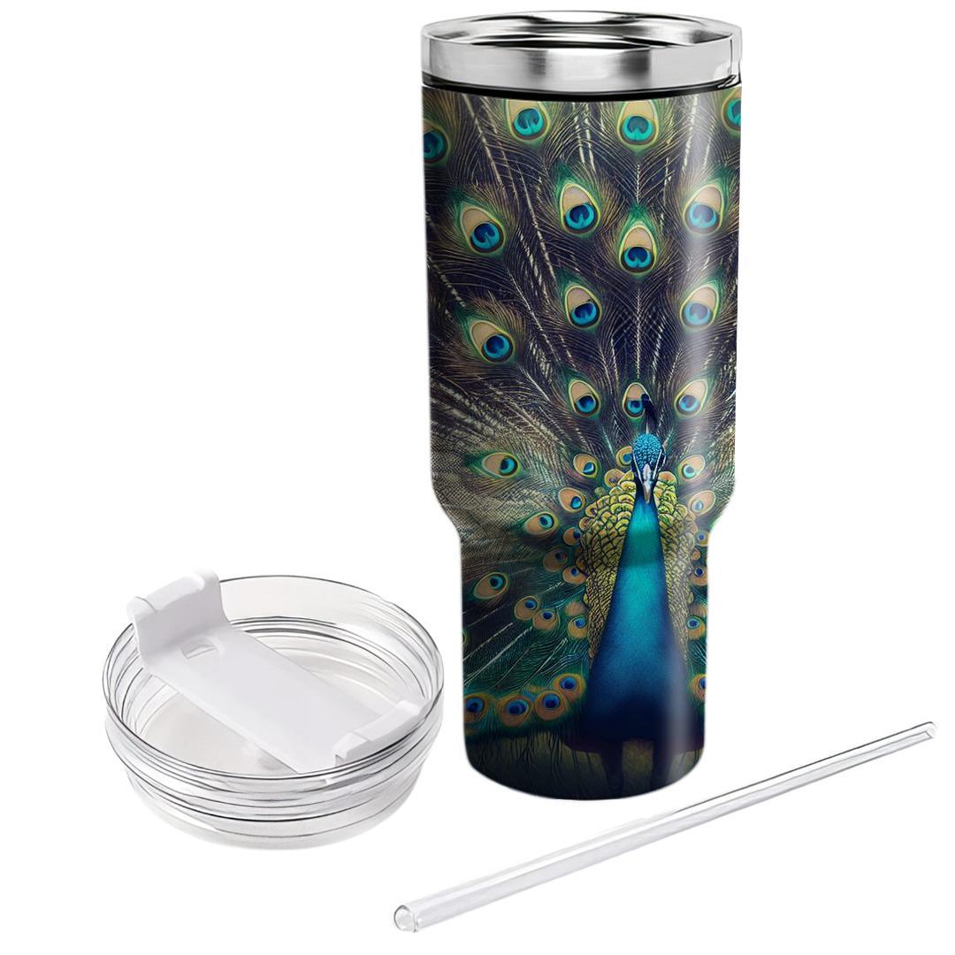 Enchanting Peacock Dance  Travel Tumblers