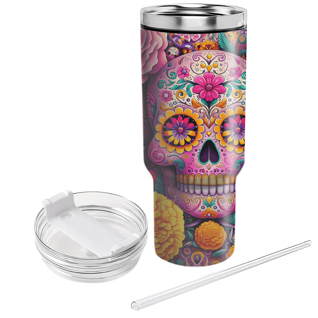 Vibrant Colors - A Day Of The Dead  Decorative Tumblers