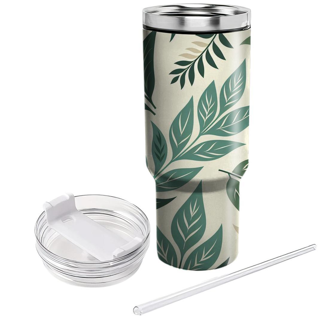 Breezy Leaf Print  Decorative Tumblers