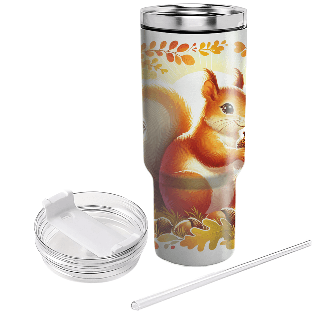 Cheerful Squirrel Gathering  Tumblers With Lids