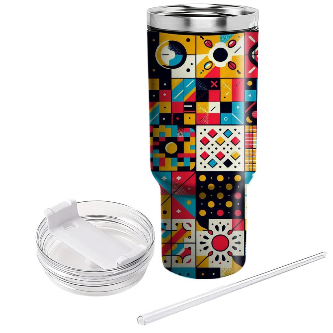 Playful Patchwork  Personalized Tumblers