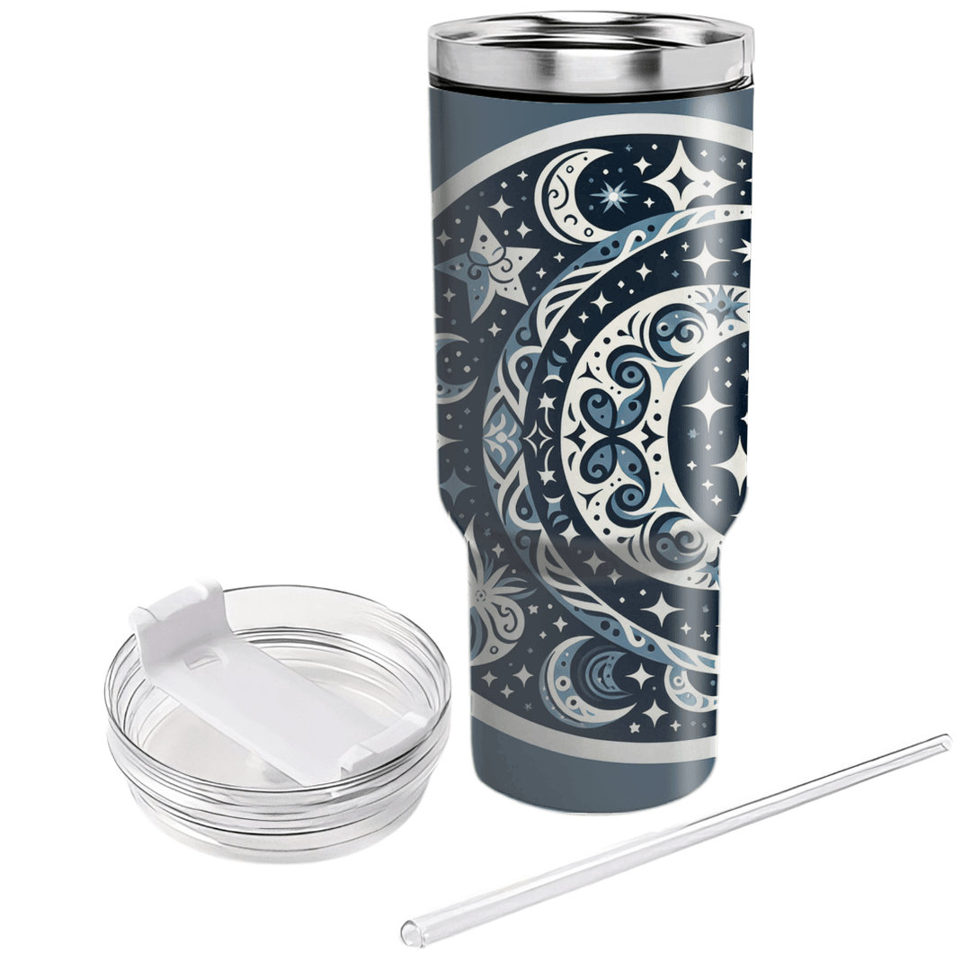 Celestial Crescent Pattern  Custom Tumblers