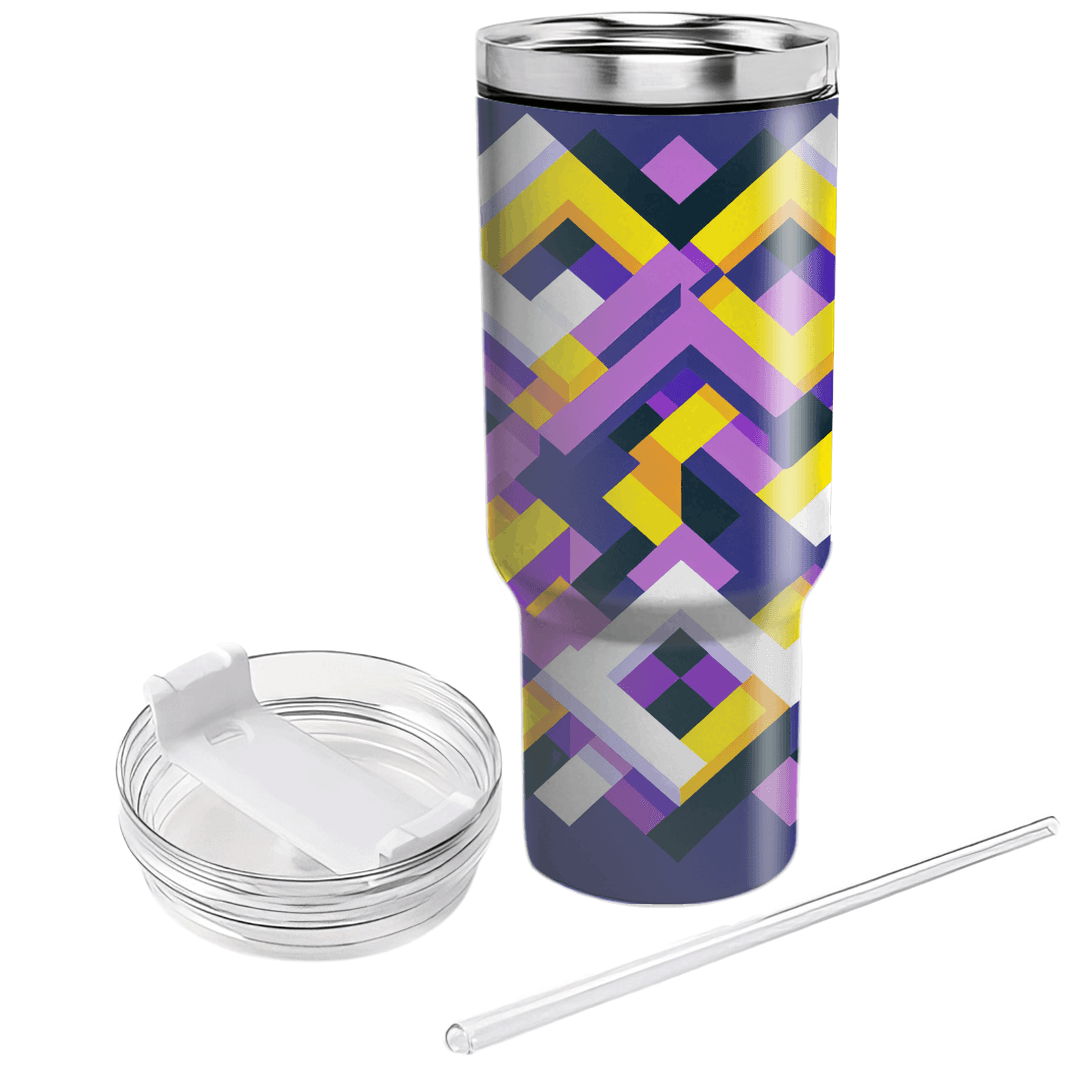Geometric Rhombus Dance  Custom Tumblers