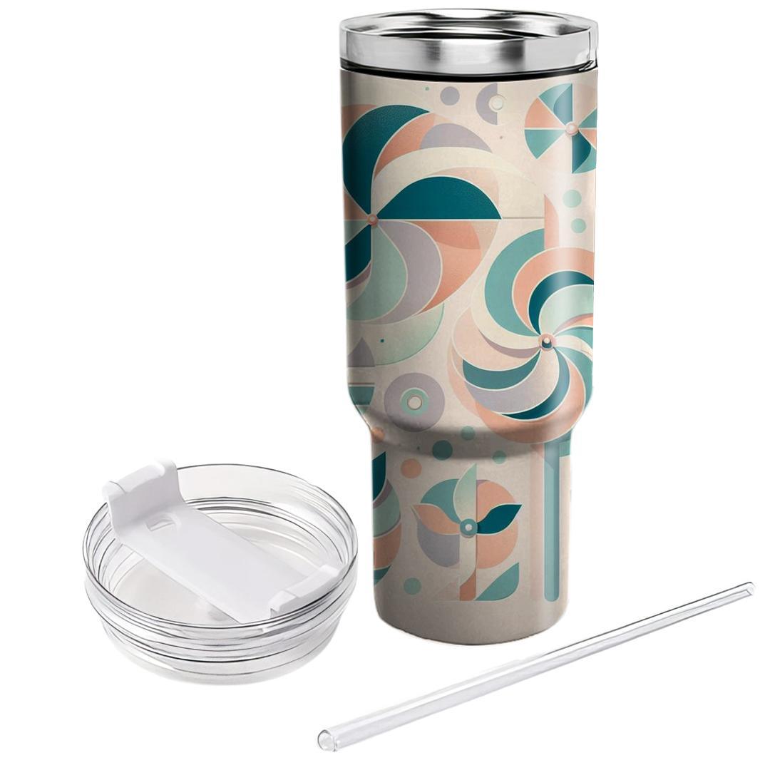 Pastel Pinwheel  Tumbler Cups