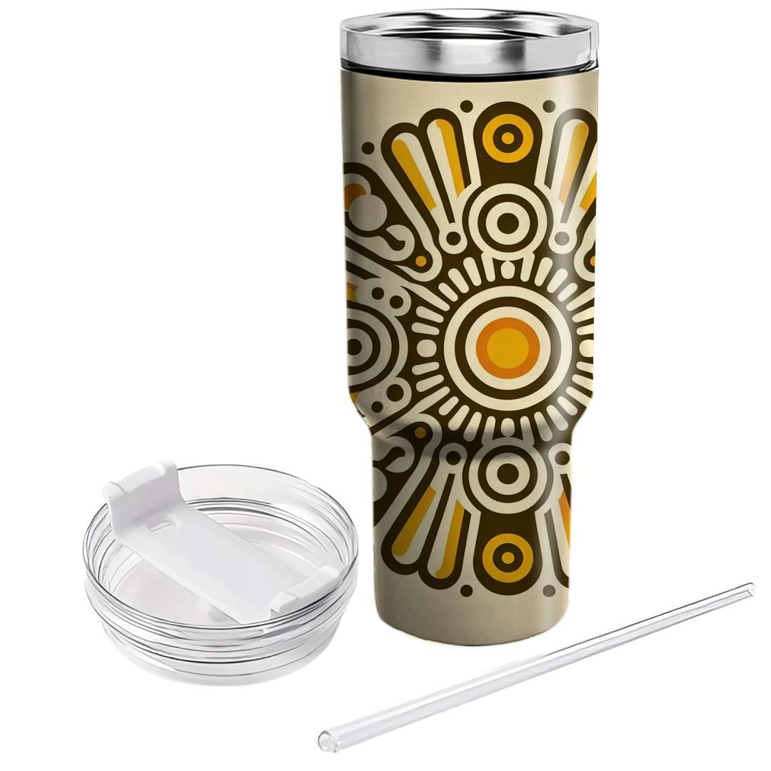Sunburst Hippie Harmony  Unique Tumblers