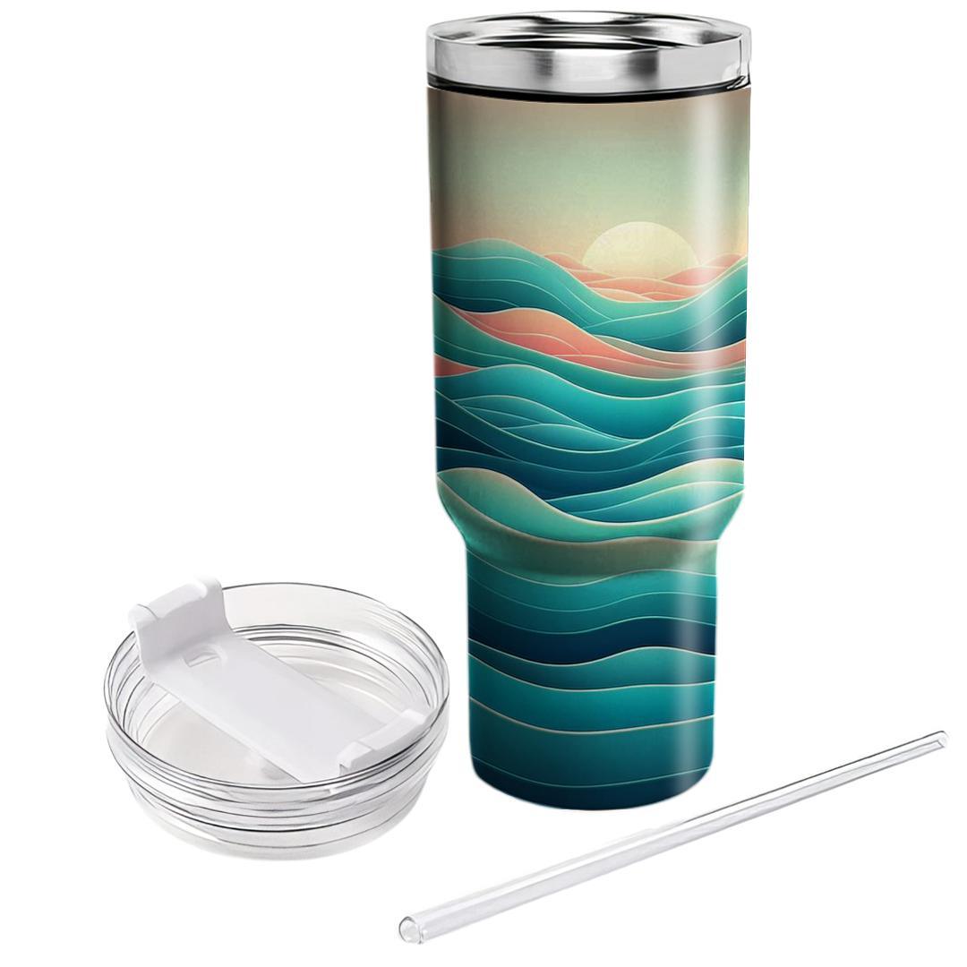Colorful Gradient Waves  Insulated Tumblers