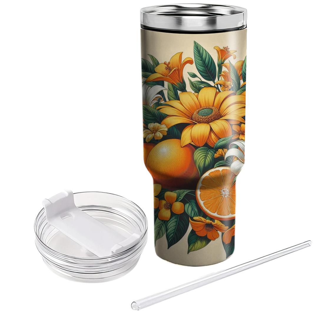 Sunny Citrus Bloom  Insulated Tumblers