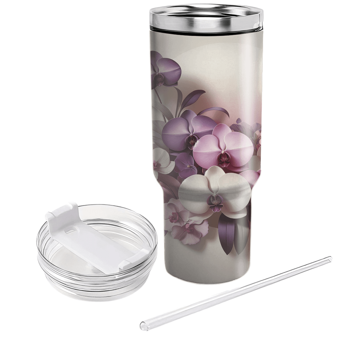 Orchid Elegance  Tumblers With Lids