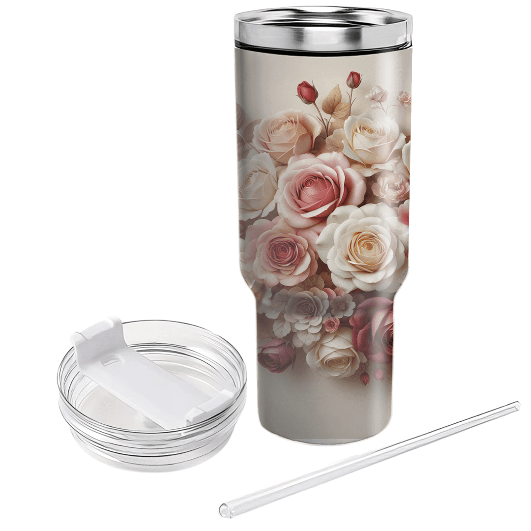 Charming Rose Bouquet  Insulated Tumblers