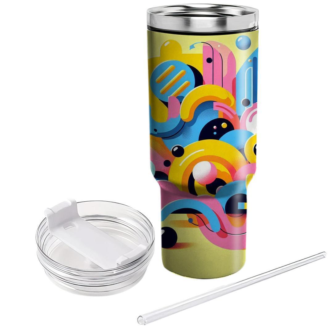 Abstract 80s  Personalized Tumblers