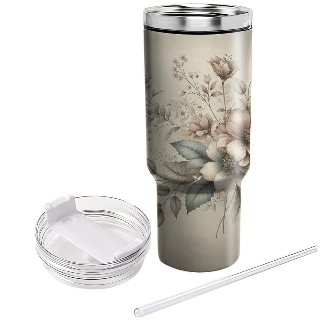 Classic Retro Floral  Unique Tumblers