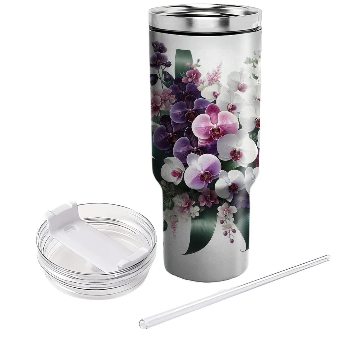 Graceful Orchid Cascade  Insulated Tumblers