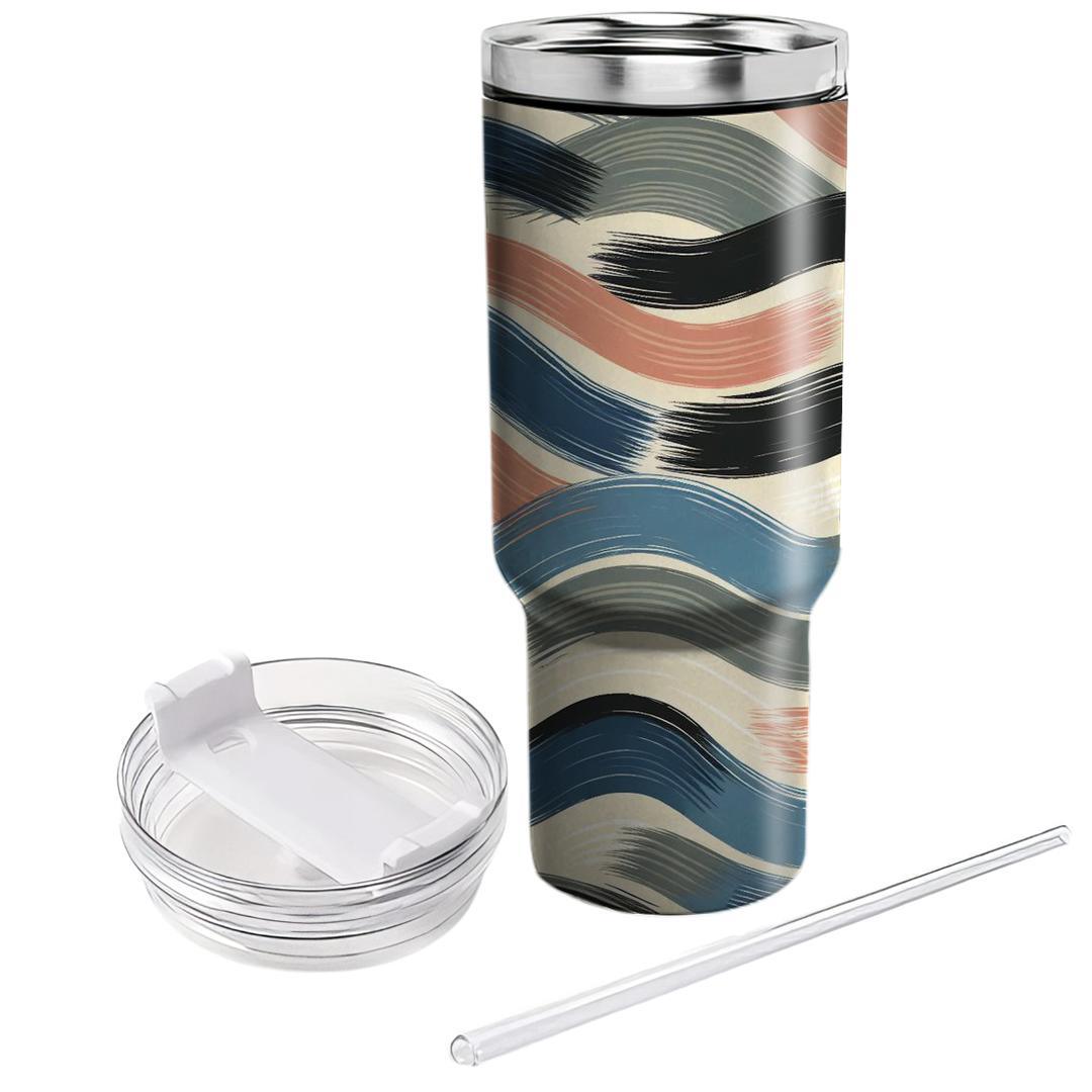 Stylish Artistic Stripes  Tumblers With Lids